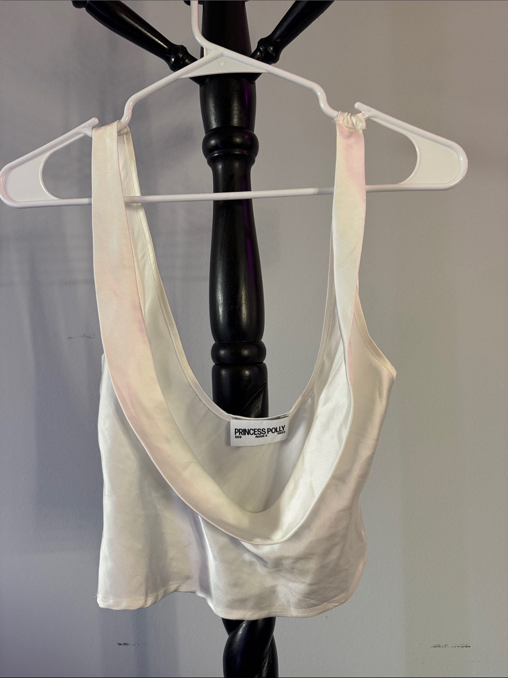 Princess Polly Ivory Satin Cowl Bandeau Cami